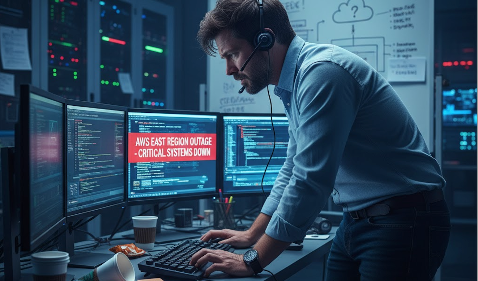 AWS region outage concept